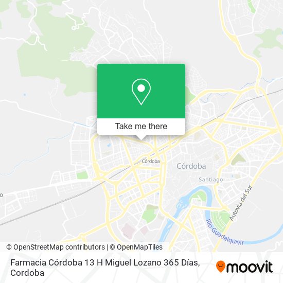 mapa Farmacia Córdoba 13 H Miguel Lozano 365 Días