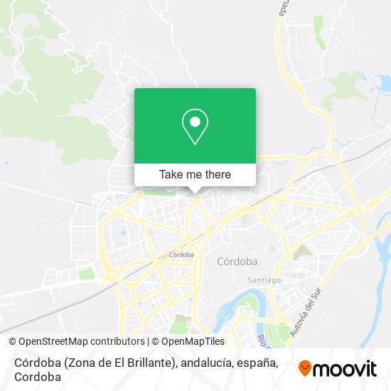 mapa Córdoba (Zona de El Brillante), andalucía, españa