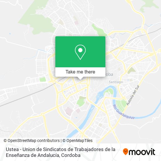 mapa Ustea - Union de Sindicatos de Trabajadores de la Enseñanza de Andalucía