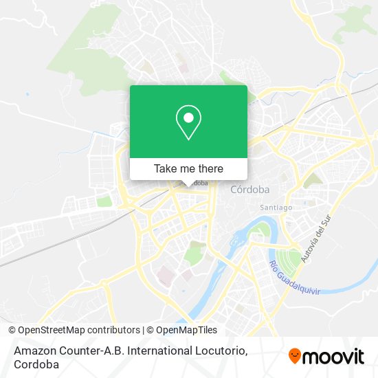 mapa Amazon Counter-A.B. International Locutorio