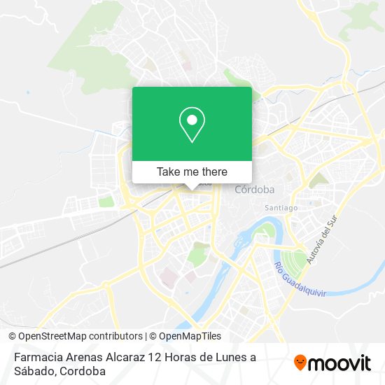 Farmacia Arenas Alcaraz 12 Horas de Lunes a Sábado map