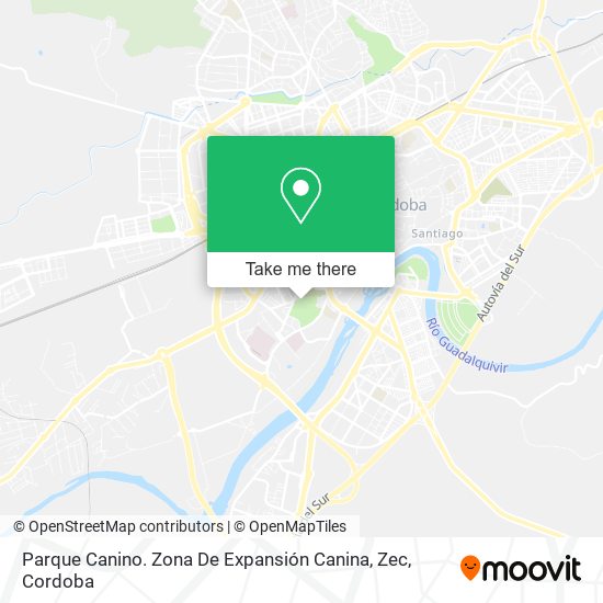 mapa Parque Canino. Zona De Expansión Canina, Zec