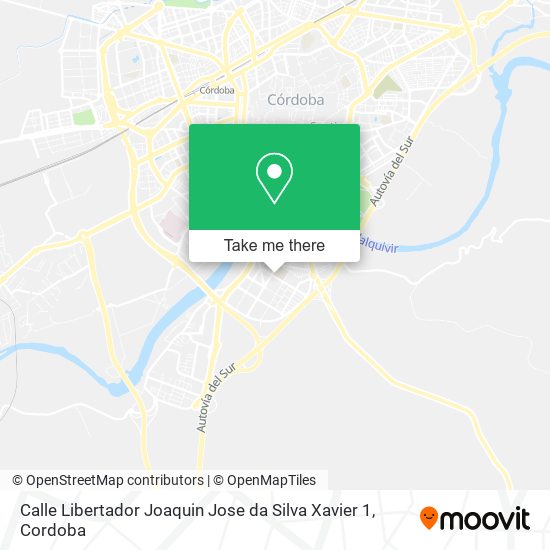 Calle Libertador Joaquin Jose da Silva Xavier 1 map