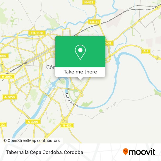 mapa Taberna la Cepa Cordoba