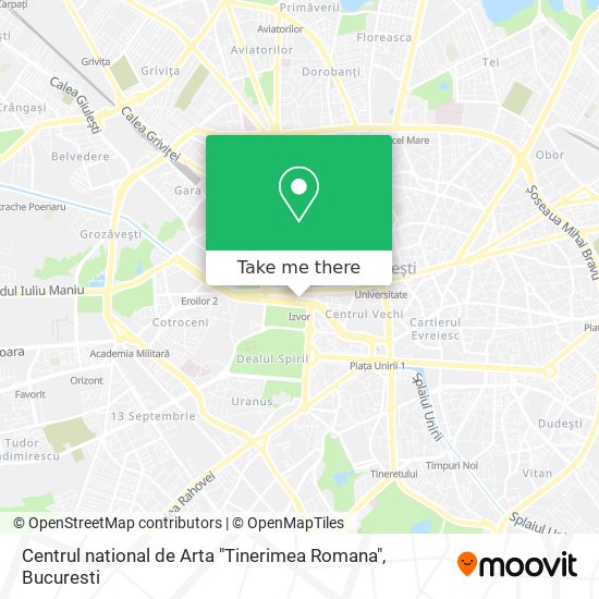 Centrul national de Arta "Tinerimea Romana" map
