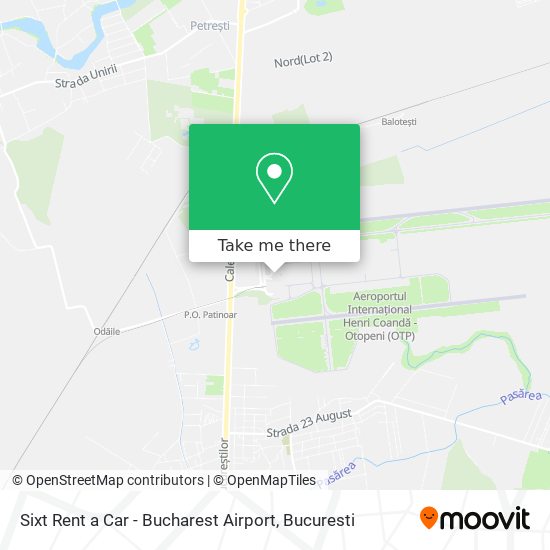 Sixt Rent a Car - Bucharest Airport map