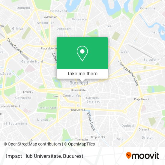 Impact Hub Universitate map