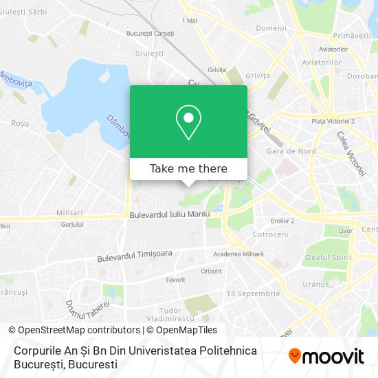 Corpurile An Și Bn Din Univeristatea Politehnica București map