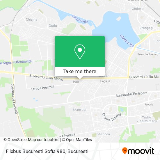 Flixbus Bucuresti Sofia 980 map