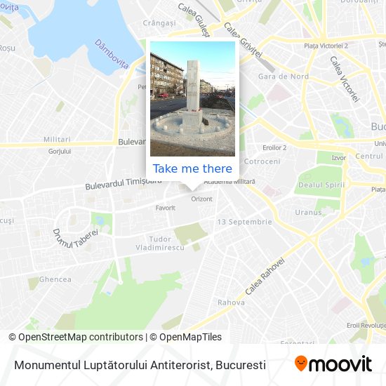 Monumentul Luptătorului Antiterorist map