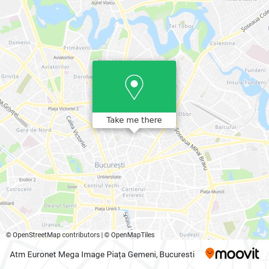 Atm Euronet Mega Image Piața Gemeni map