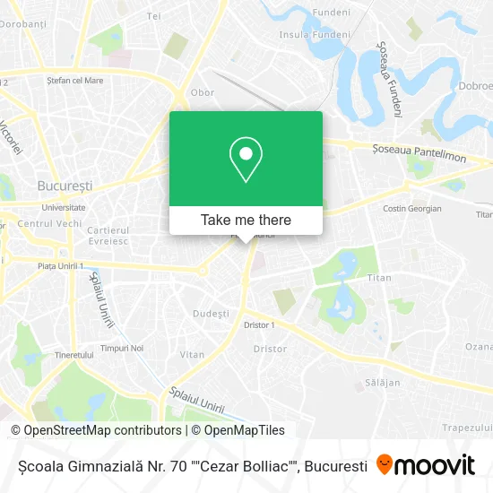 Școala Gimnazială Nr. 70 ""Cezar Bolliac"" map