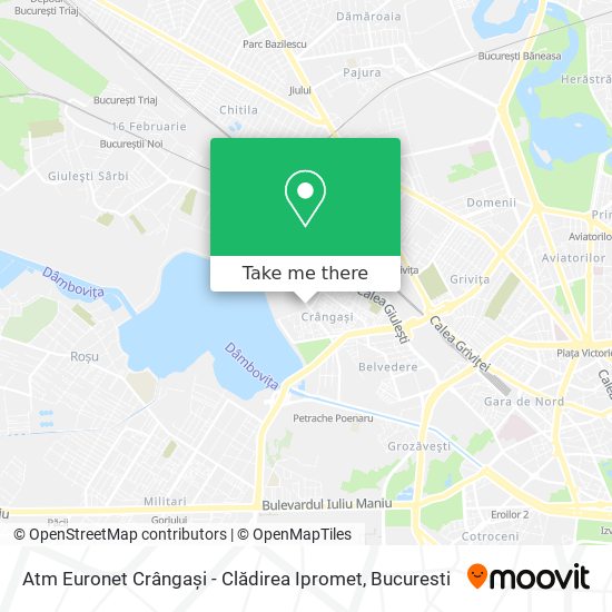 Atm Euronet Crângași - Clădirea Ipromet map