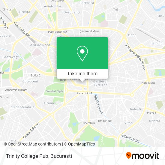 Trinity College Pub map