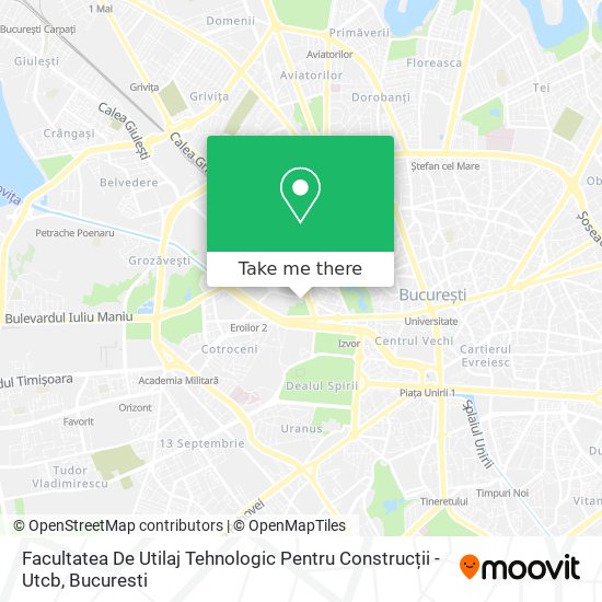 Facultatea De Utilaj Tehnologic Pentru Construcții - Utcb map