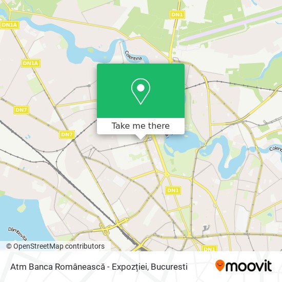 Atm Banca Românească - Expozției map