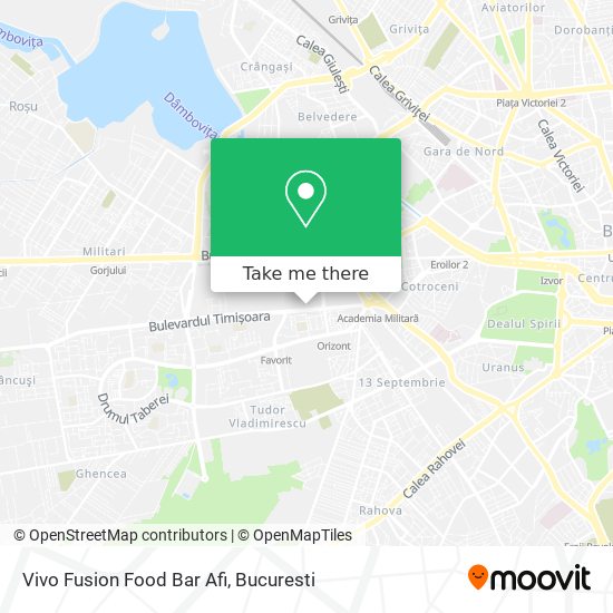 Vivo Fusion Food Bar Afi map