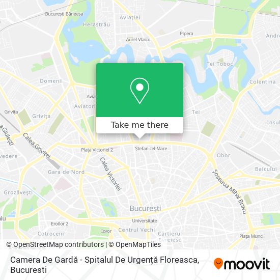 Camera De Gardă - Spitalul De Urgență Floreasca map