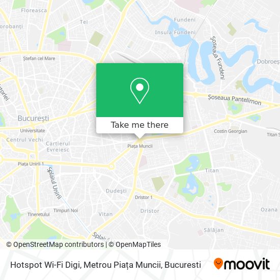 Hotspot Wi-Fi Digi, Metrou Piața Muncii map