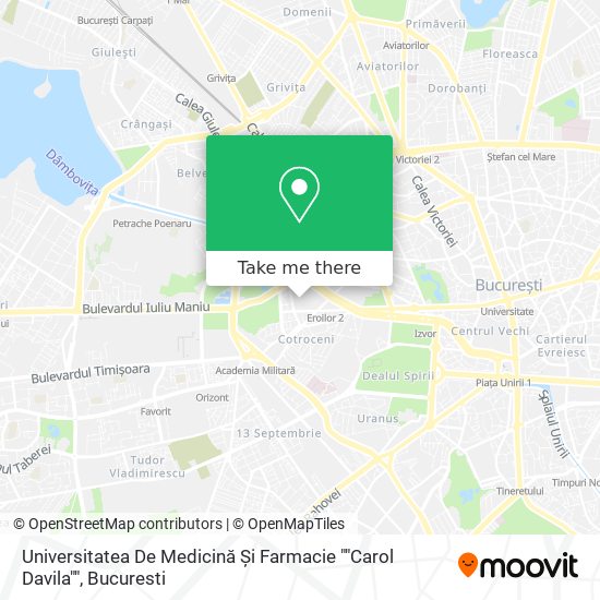 Universitatea De Medicină Și Farmacie ""Carol Davila"" map