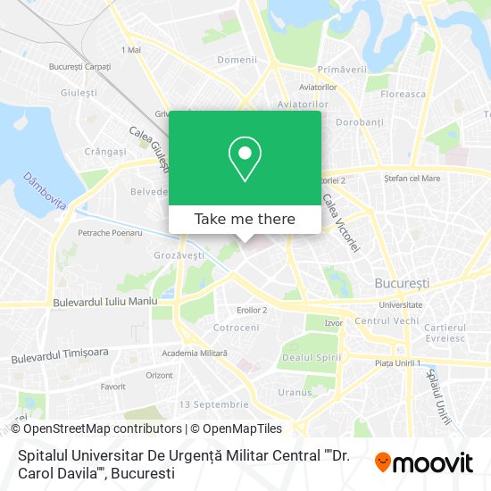 Spitalul Universitar De Urgență Militar Central ""Dr. Carol Davila"" map