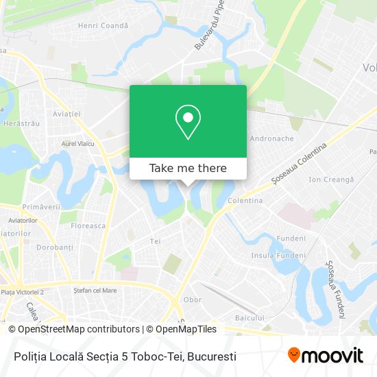 Poliția Locală Secția 5 Toboc-Tei map