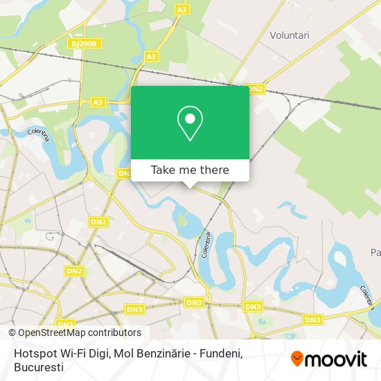 Hotspot Wi-Fi Digi, Mol Benzinărie - Fundeni map