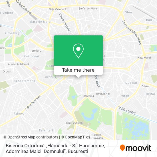 Biserica Ortodoxă „Flămânda - Sf. Haralambie, Adormirea Maicii Domnului” map