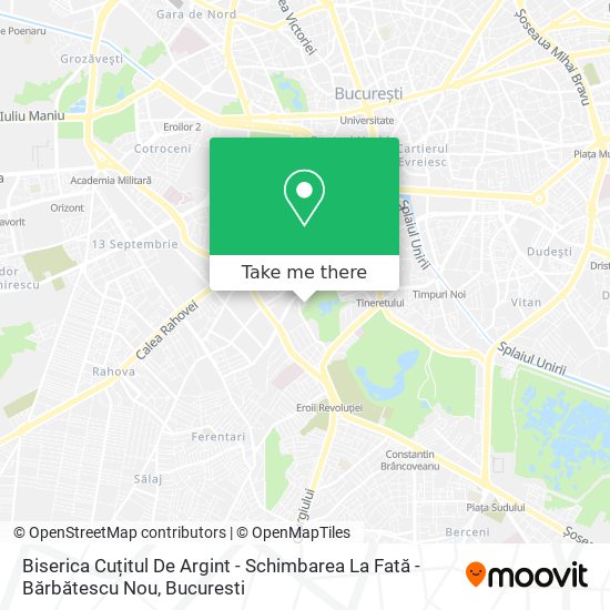 Biserica Cuțitul De Argint - Schimbarea La Fată - Bărbătescu Nou map