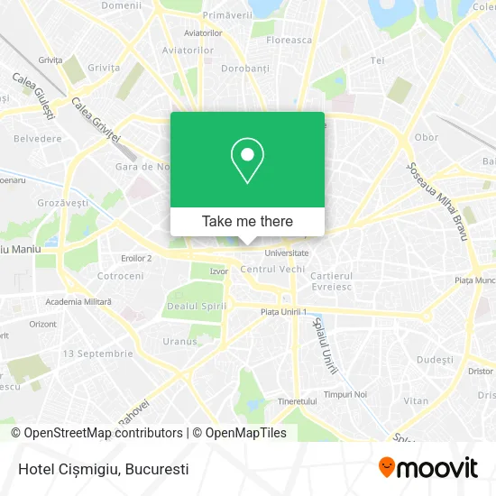 Hotel Cișmigiu map