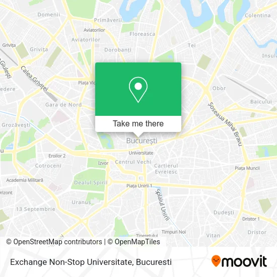 Exchange Non-Stop Universitate map