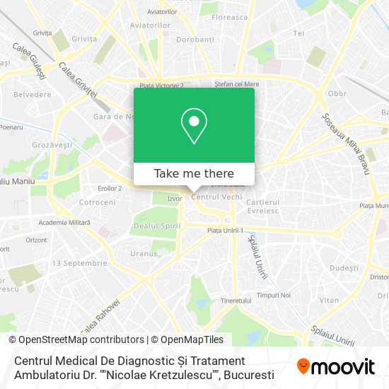 Centrul Medical De Diagnostic Și Tratament Ambulatoriu Dr. ""Nicolae Kretzulescu"" map