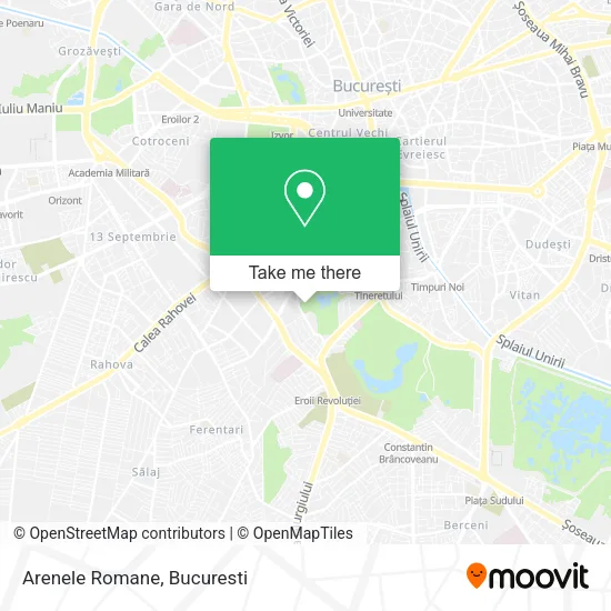 Arenele Romane map