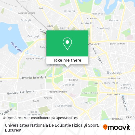 Universitatea Națională De Educație Fizică Și Sport map