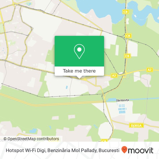 Hotspot Wi-Fi Digi, Benzinăria Mol Pallady map