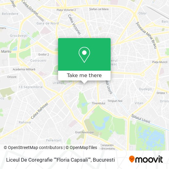 Liceul De Coregrafie ""Floria Capsali"" map