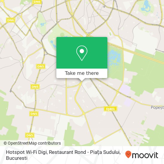 Hotspot Wi-Fi Digi, Restaurant Rond - Piața Sudului map