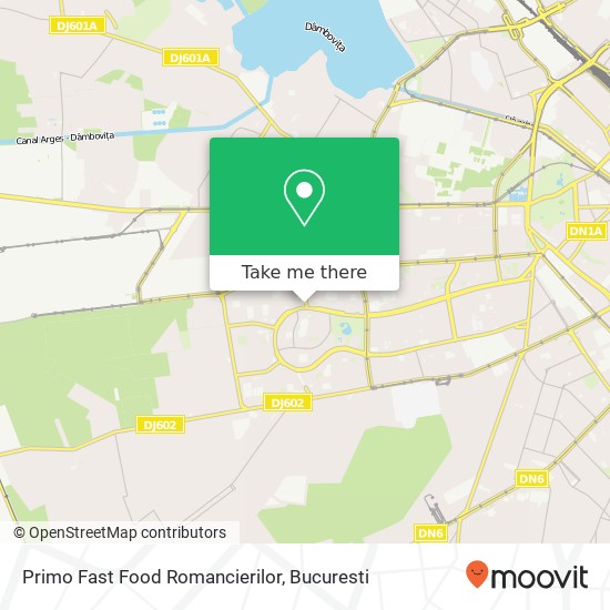 Primo Fast Food Romancierilor map