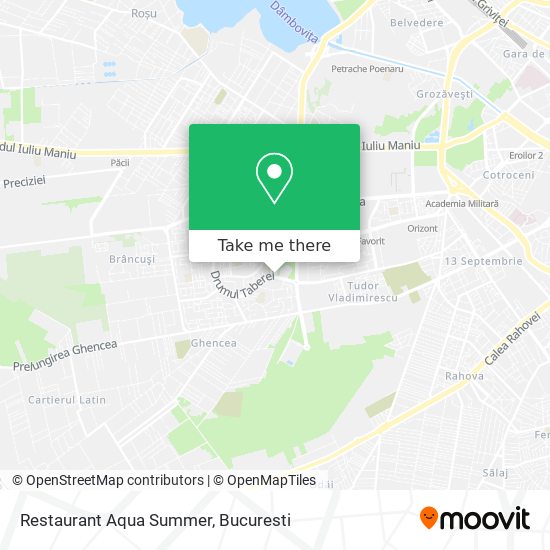 Restaurant Aqua Summer map