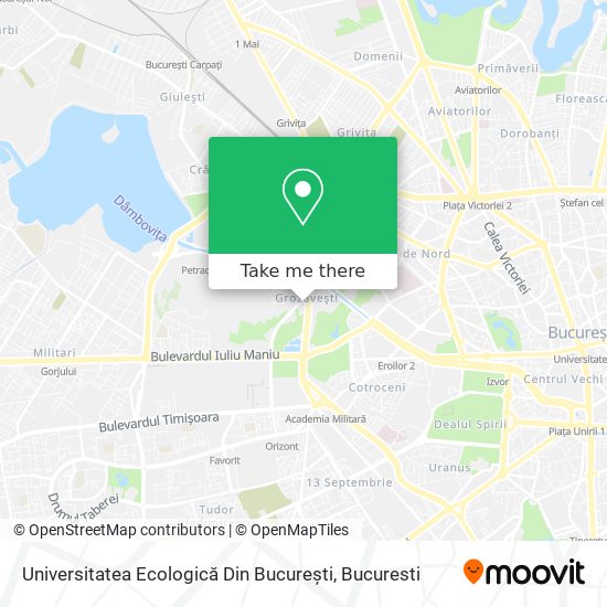 Universitatea Ecologică Din București map