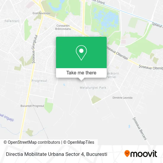Directia Mobilitate Urbana Sector 4 map