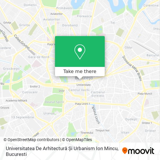 Universitatea De Arhitectură Și Urbanism Ion Mincu map