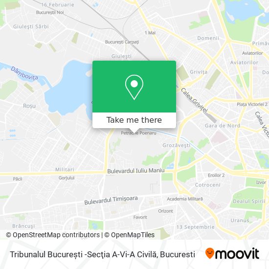 Tribunalul București -Secţia A-Vi-A Civilă map