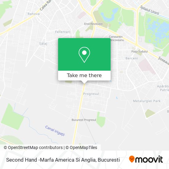 Second Hand -Marfa America Si Anglia map