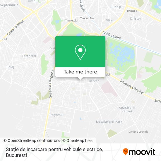 Stație de încărcare pentru vehicule electrice map