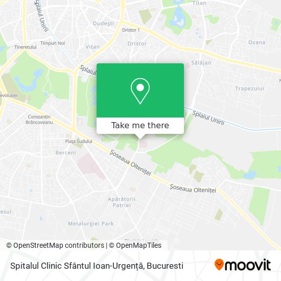 Spitalul Clinic Sfântul Ioan-Urgență map