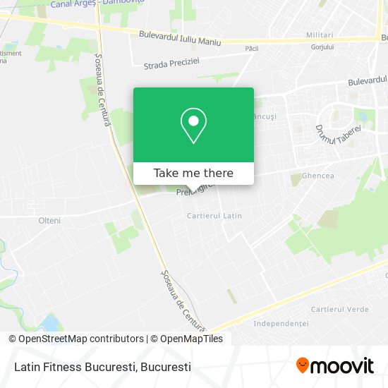 Latin Fitness Bucuresti map