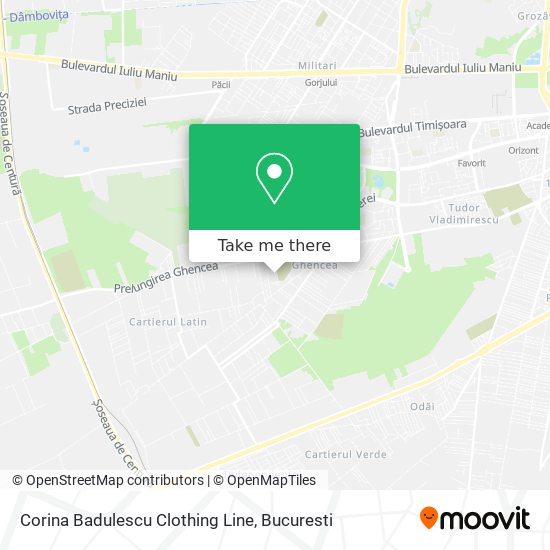Corina Badulescu Clothing Line map