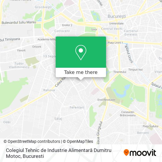 Colegiul Tehnic de Industrie Alimentară Dumitru Motoc map
