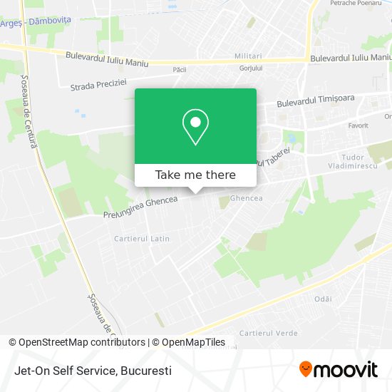 Jet-On Self Service map